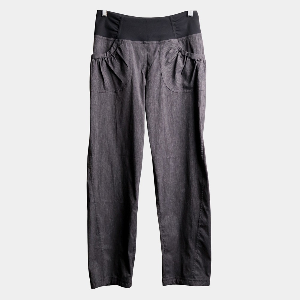 Prana Sumit Gray Hiking Pants Outdoor Gorpcore Pull On Stretch Womens P S